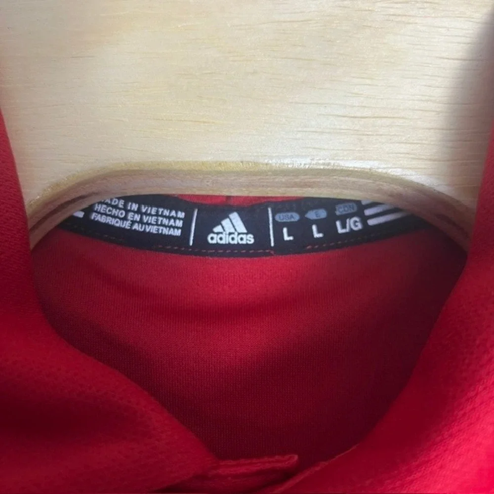 Adidas‎ Louisiana Red Golf Athletic Short Sleeve Polo Shirt Size Large